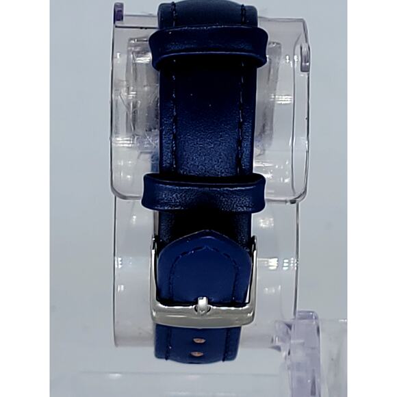 Vintage Disney Minnie Mouse Rectangular Wristwatch with Blue Leather Strap main image 7